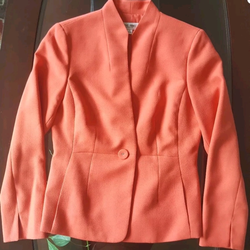 Tangerine 1-Button Suit Jacket Blazer